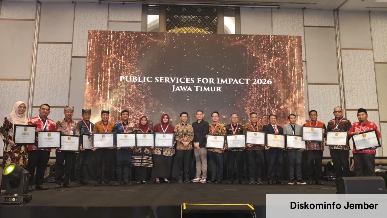 Tiga OPD Jember Sabet Penghargaan Public Service of The Year 2026