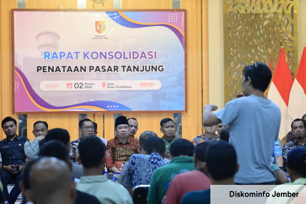 Gelar Rapat Konsolidasi Penataan Pasar Tanjung, Gus Fawait Paparkan Solusi Jangka Pendek Menengah hingga Panjang