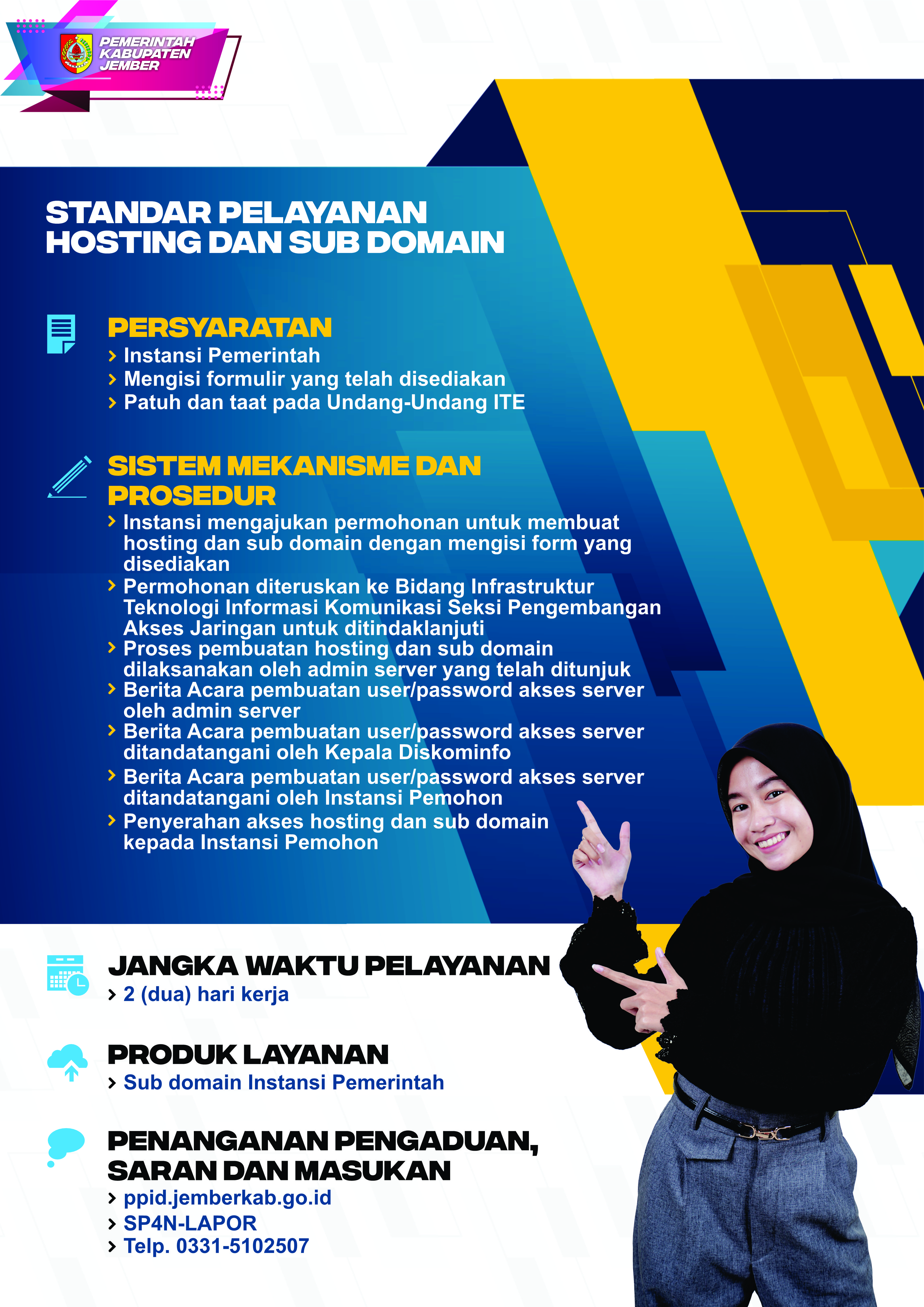 Standar Pelayanan Hosting dan Sub Domain